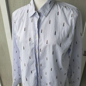 Banana Republic Dillon Shirt Lipstick Print
